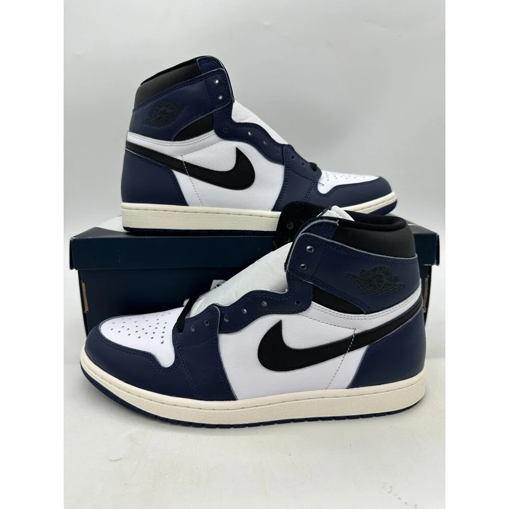 Air Jordan 1 High Retro Men's Size 11.5 White Blue Athletic Shoes DZ5485 401